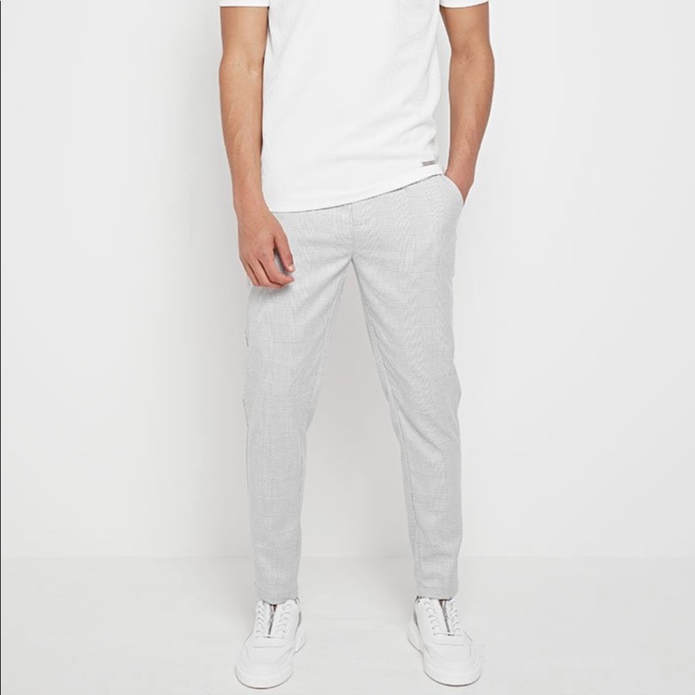 Check Trousers - Light Grey Pattern - Picture 2 of 5